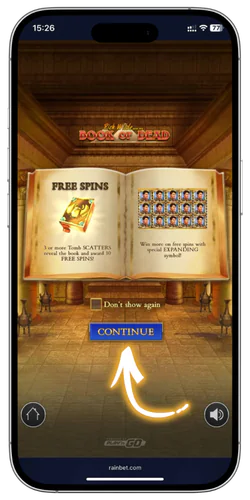 Elige el casino y el modo de juego para Book of Dead